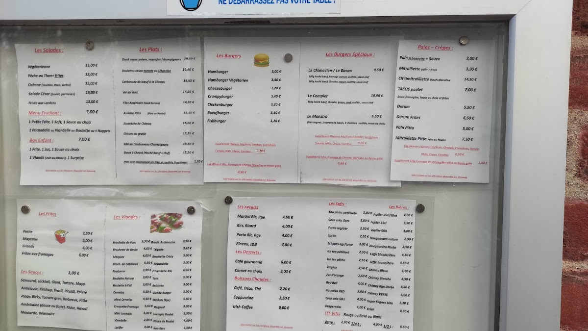 Menu La Petite Fourchette-1